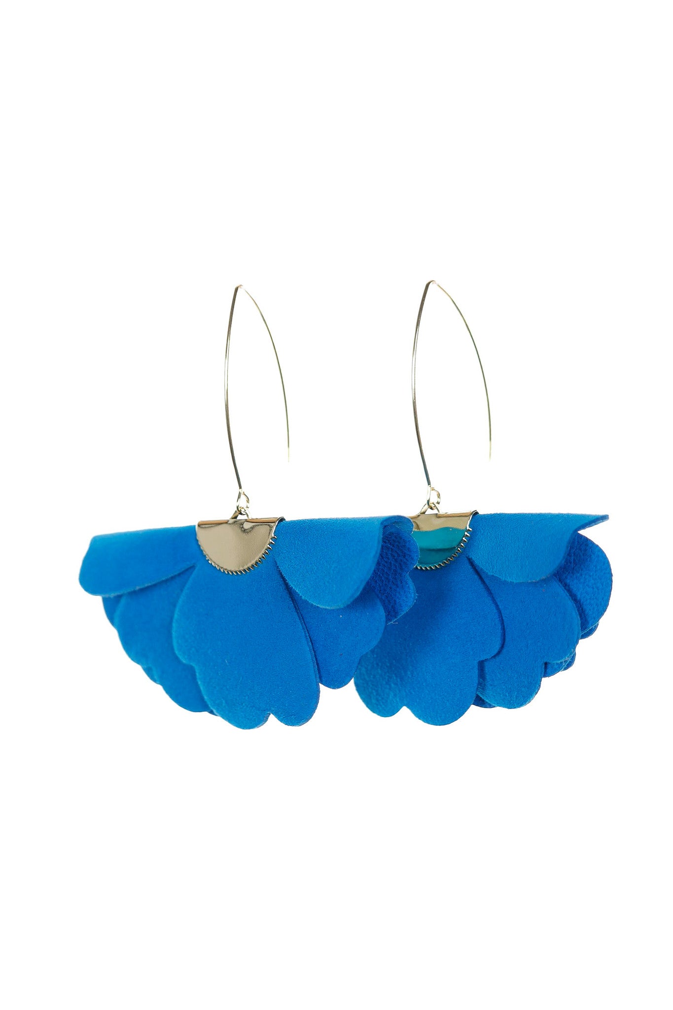 Cercei Floare mica - Albastru Azur