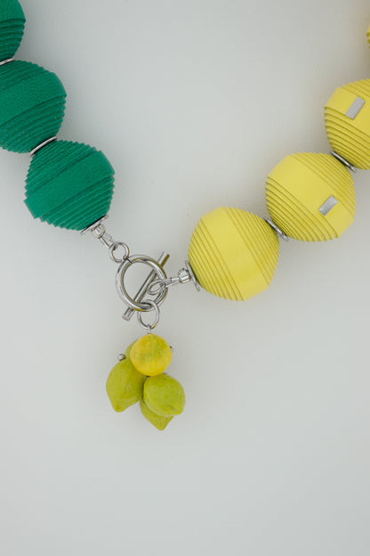Colier unicat Leatherbonbon Lemon