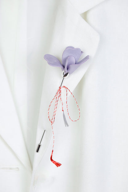 Carnation Brooch - Lilac