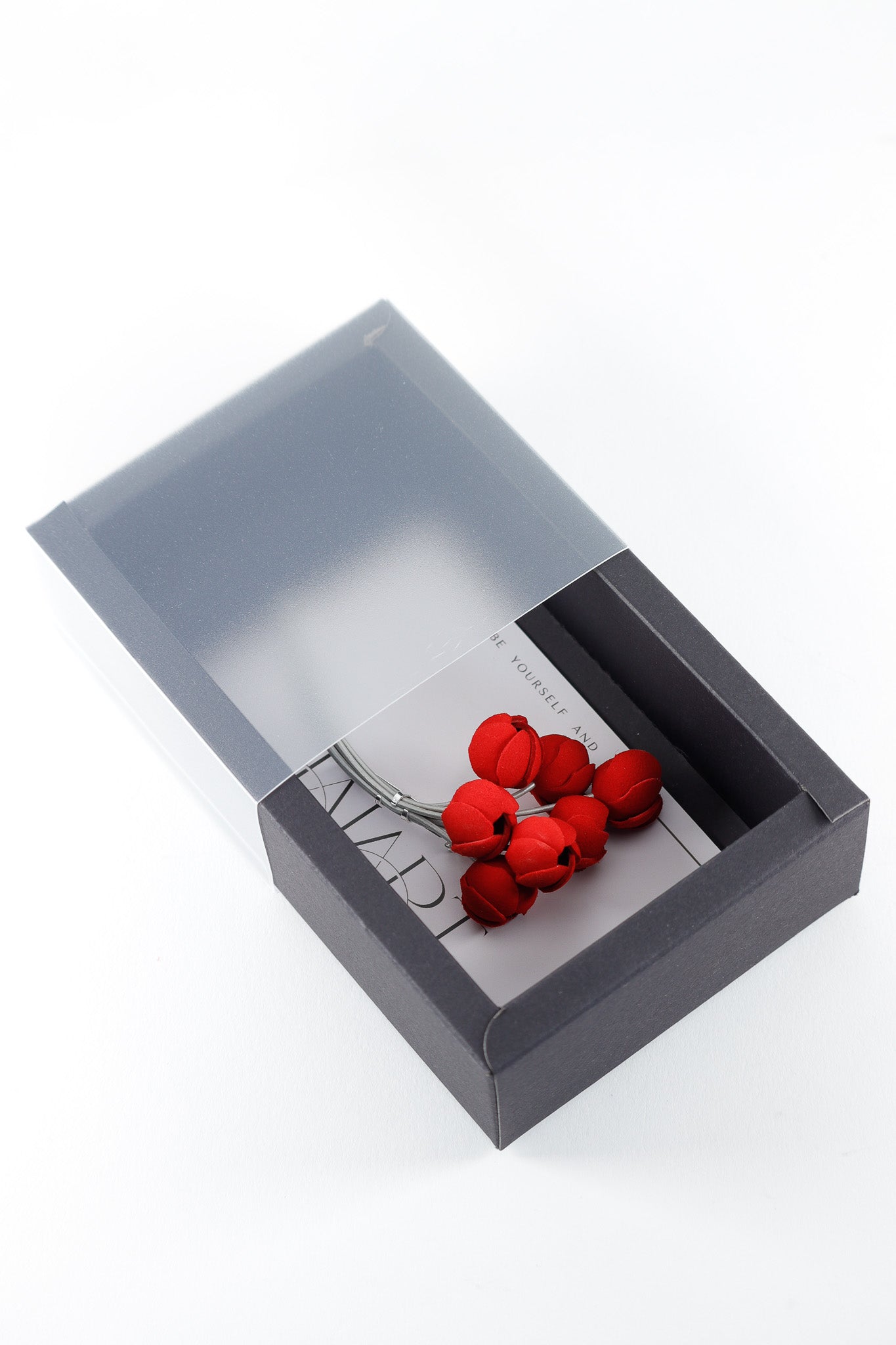 Brosa Buchet Floral - Rosu