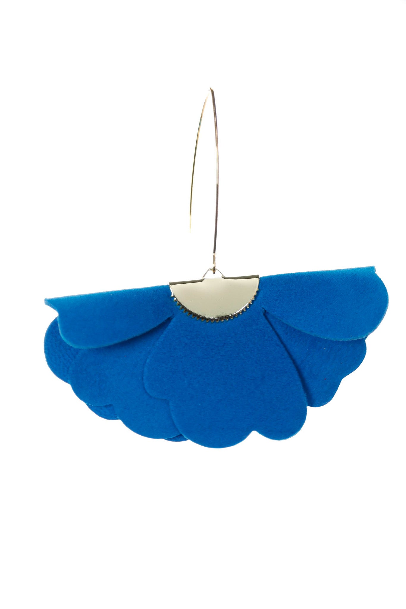 Cercei Floare mica - Albastru Azur