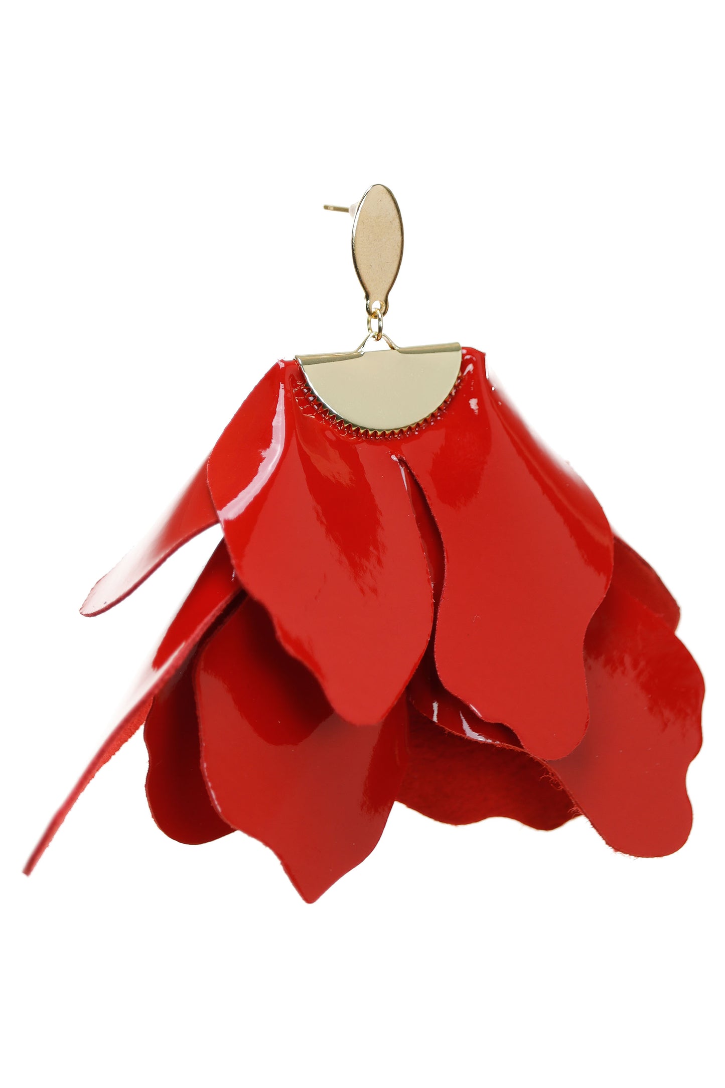 Cercei Peplum - Patent Red