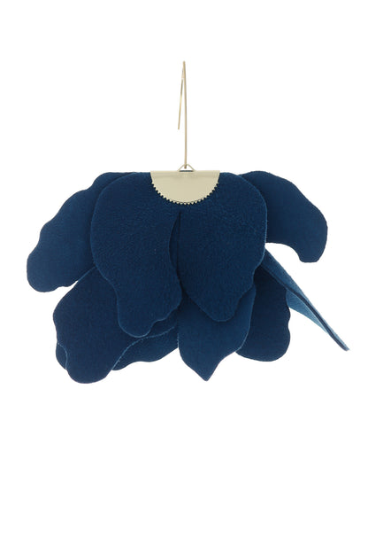 Cercei floare mare - Jeans Blue