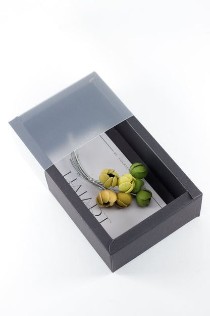 Brosa Buchet Floral - Verde + Galben