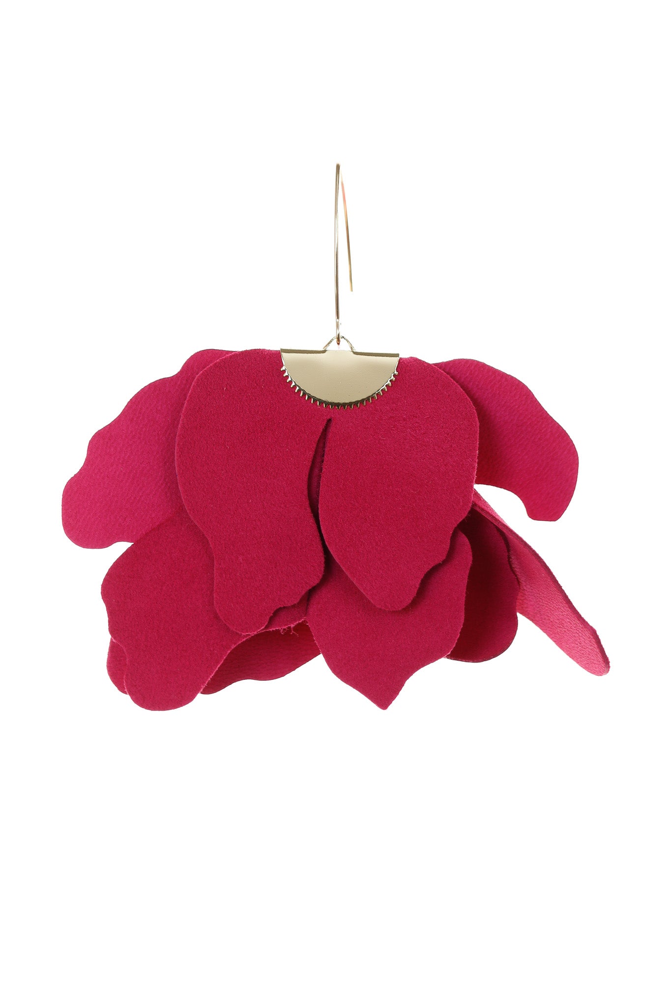 Cercei floare mare - fuchsia