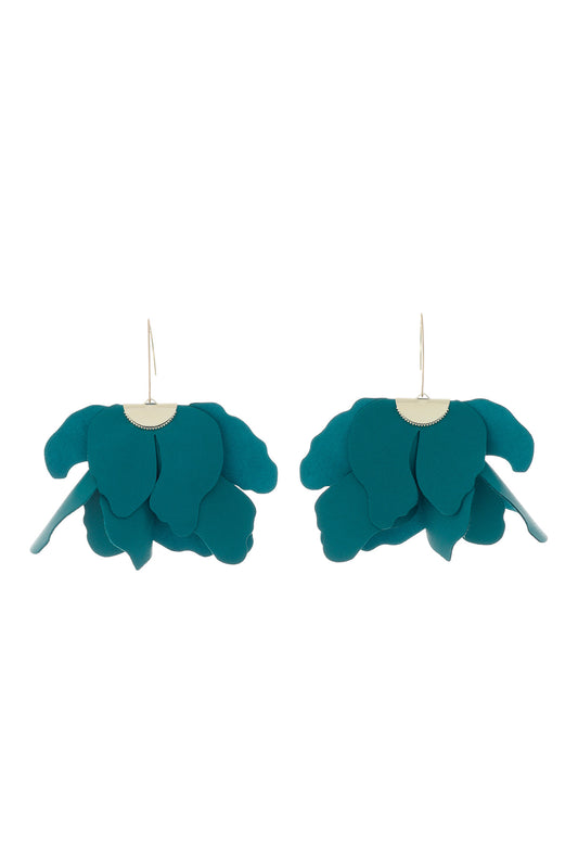 Cercei Floare Mare - Teal