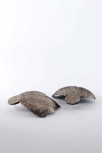 Cercei Aripi - Negru antracit metalizat