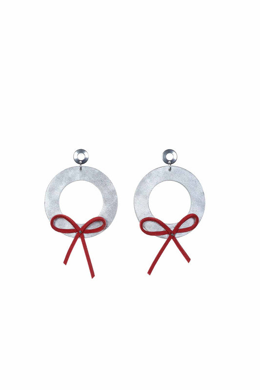 Cercei Coronita cu funda - Handmade - HAIArt România - Vedere detaliu 1