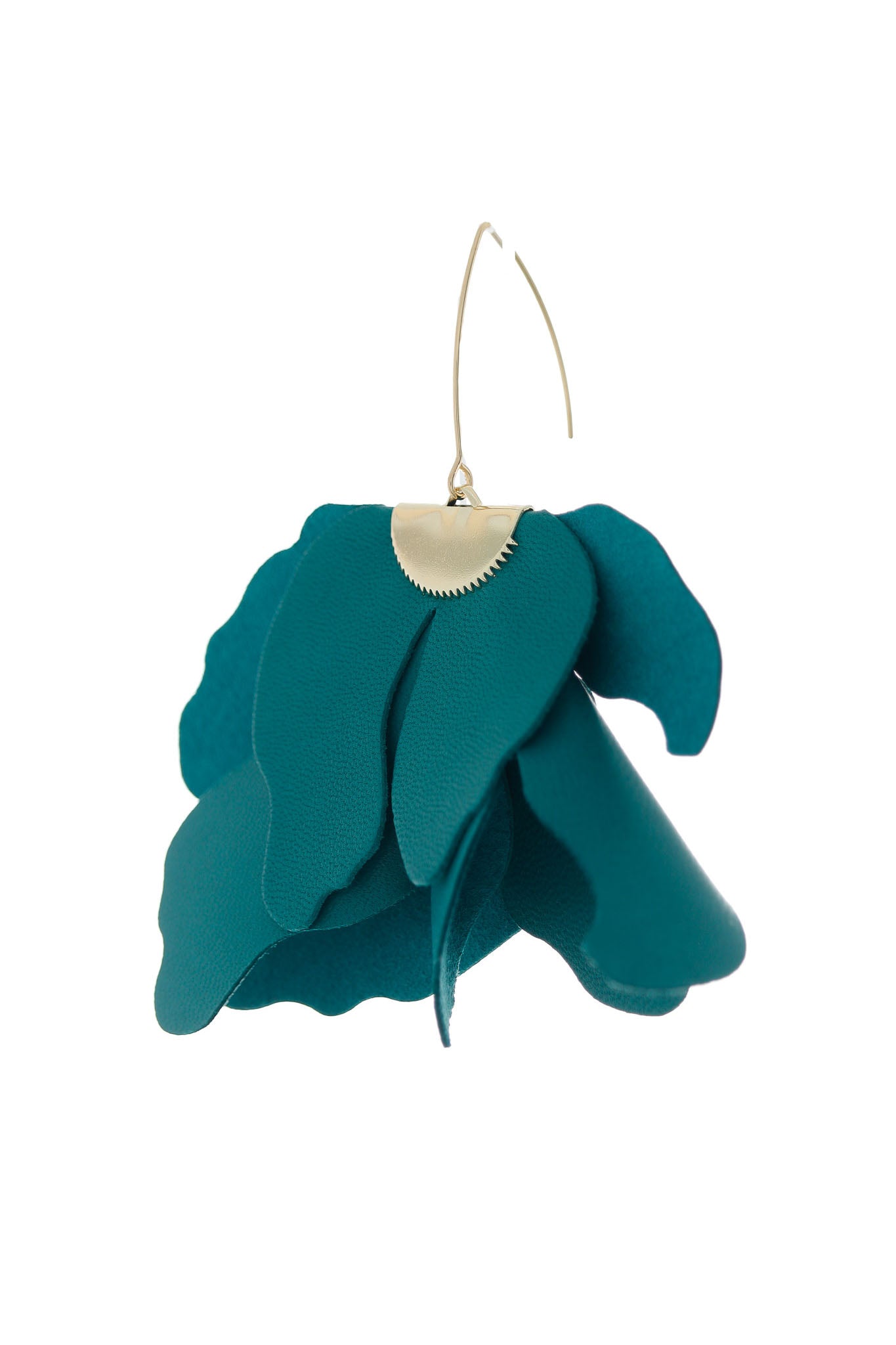 Cercei Floare Mare - Teal