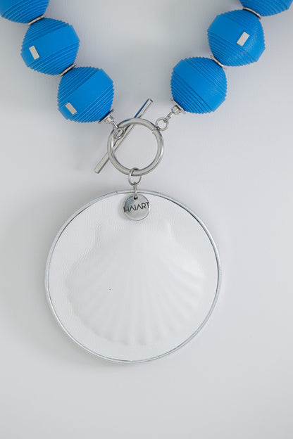 Colier unicat Leatherbonbon Marin - Azur