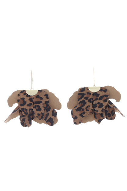 Cercei Floare Mare - Leopard