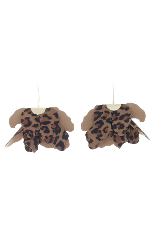 Cercei Floare Mare - Leopard