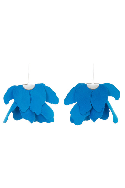 Cercei Floare Mare - Albastru azur