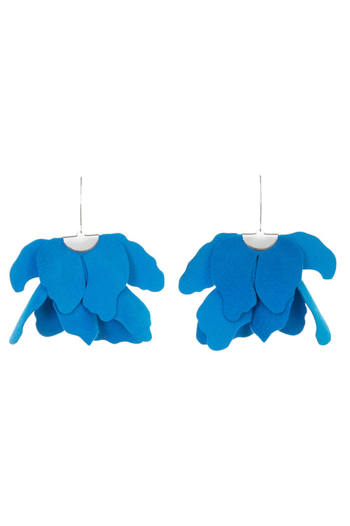 Cercei Floare Mare - Albastru azur