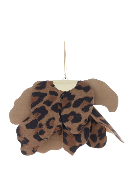 Cercei Floare Mare - Leopard