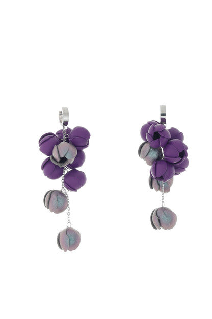 Cercei Ecouri Florale mini - Violet + Accente cameleon