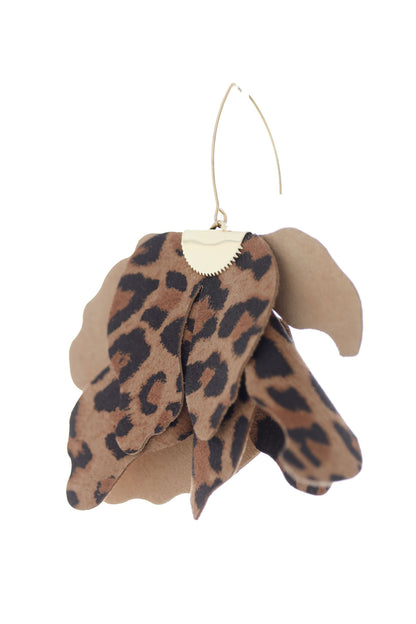 Cercei Floare Mare - Leopard