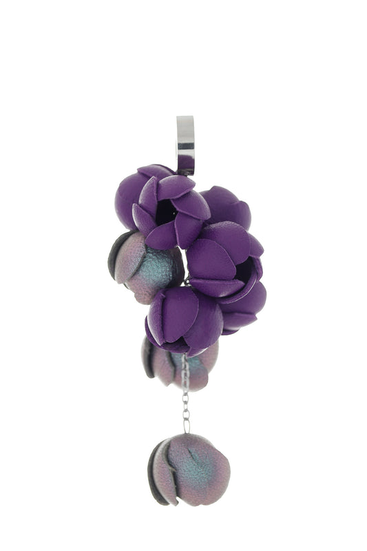 Cercei Ecouri Florale mini - Violet + Accente cameleon