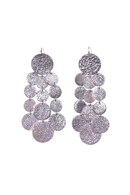 Cercei Confetti - Lila Metalizat