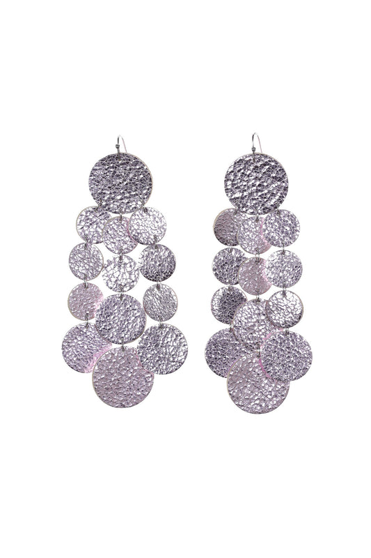 Cercei Confetti - Lila Metalizat