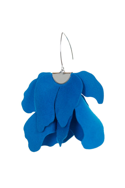 Cercei Floare Mare - Albastru azur