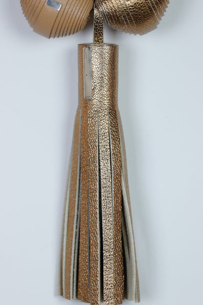 Colier pe snur lung si ciucure din piele Leatherbonbon (254)