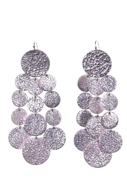 Cercei Confetti - Lila Metalizat