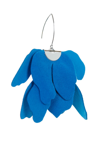 Cercei Floare Mare - Albastru azur