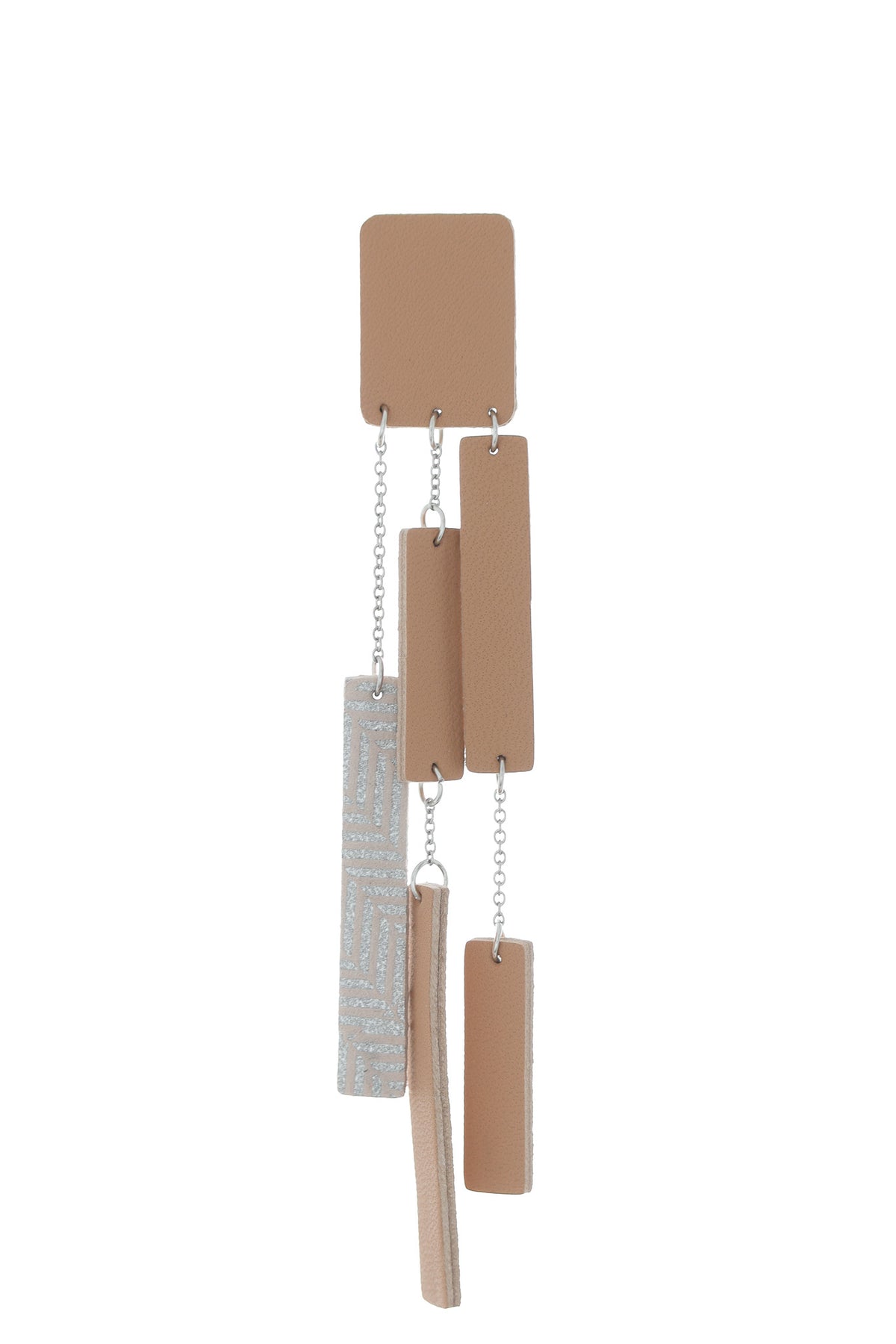 Aria Ohrringe - Beige + Silber