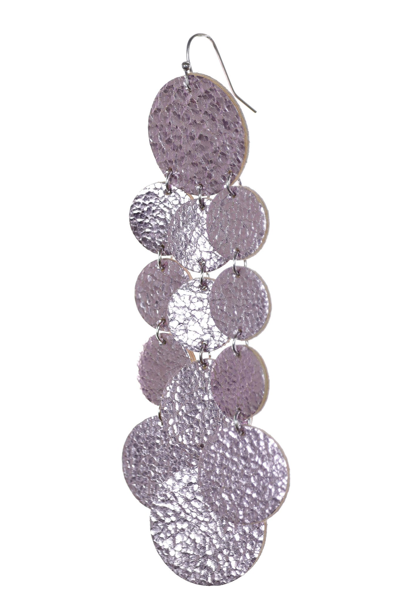 Cercei Confetti - Lila Metalizat