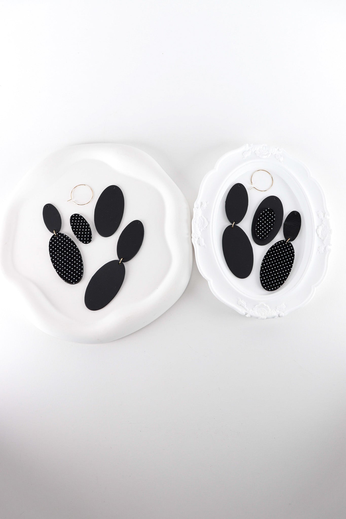 Cercei Mix&Match - Negru cu picatele