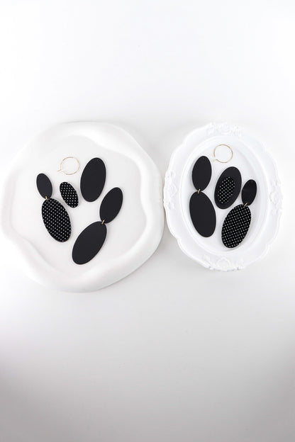 Cercei Mix&Match - Negru cu picatele