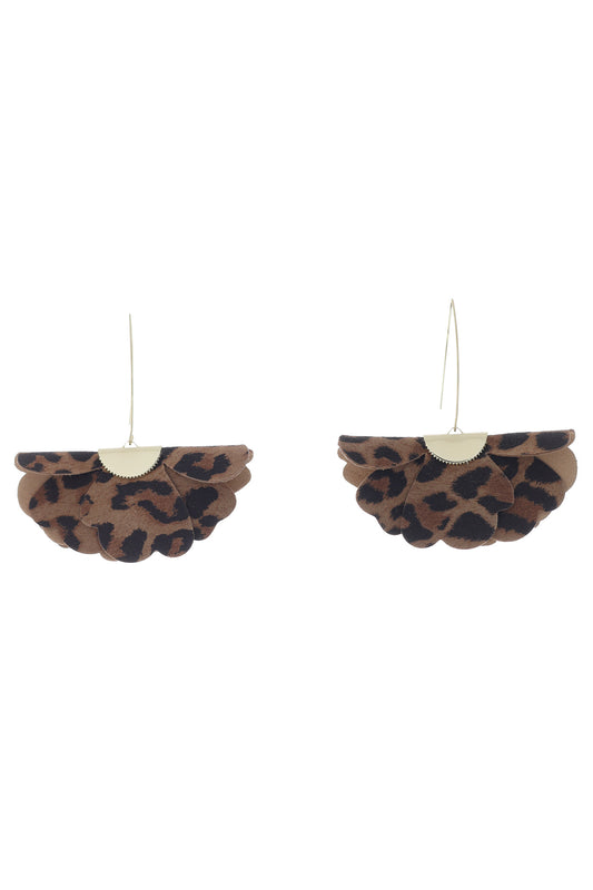 Cercei Floare Mica - Leopard