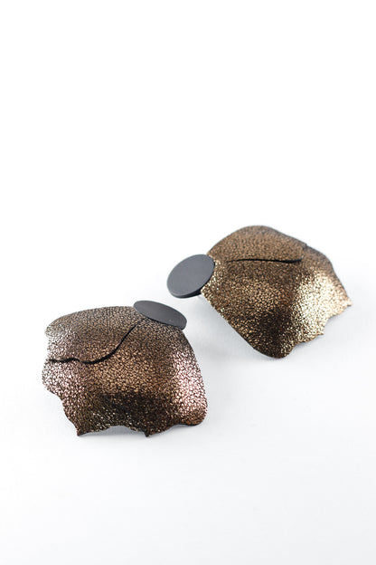 Cercei Aripi - Bronz + Negru