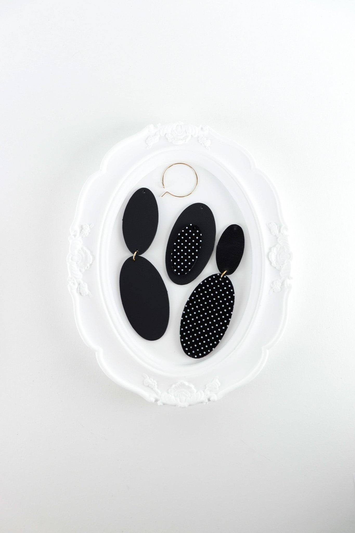 Cercei Mix&Match - Negru cu picatele