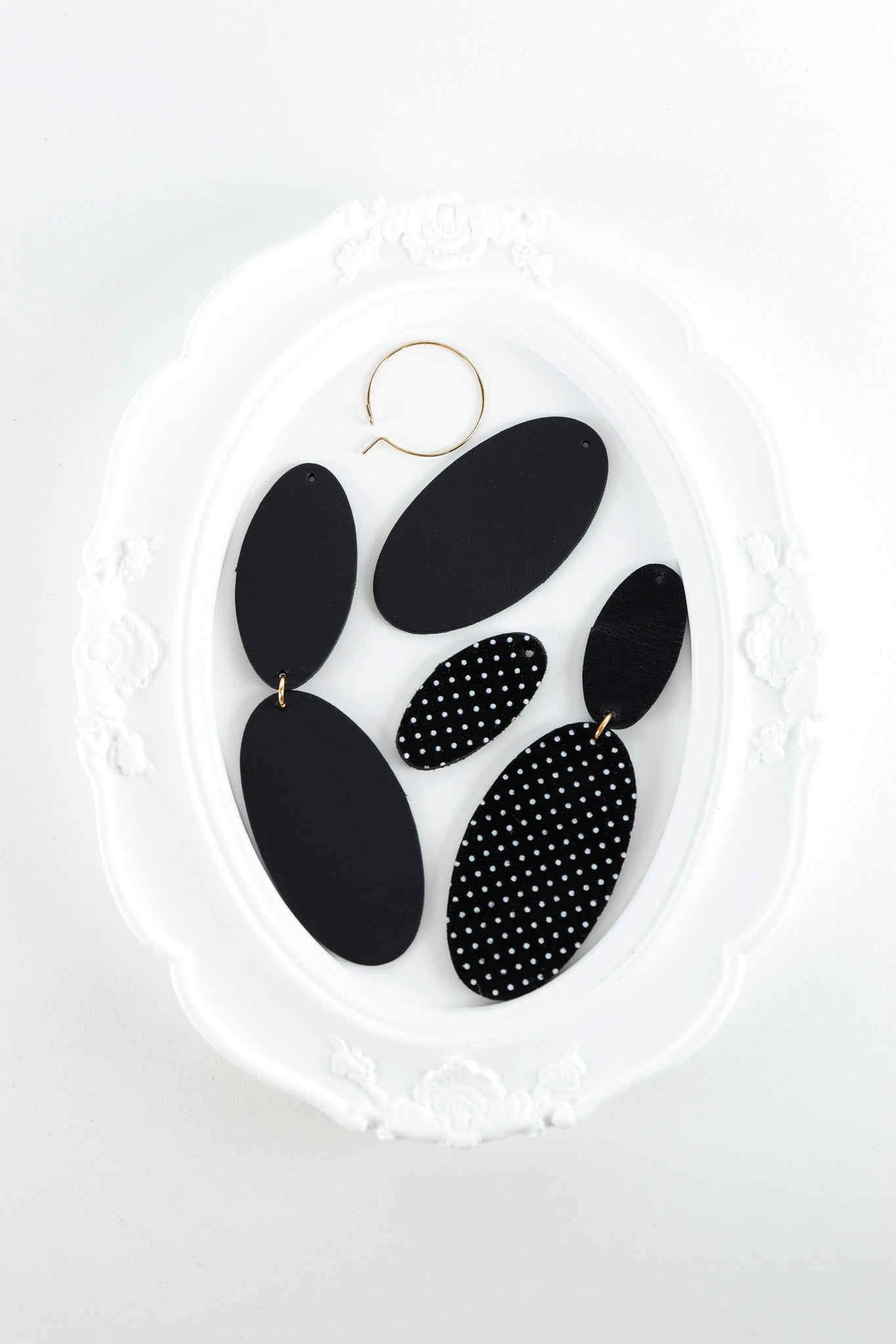 Cercei Mix&Match - Negru cu picatele