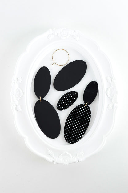 Cercei Mix&Match - Negru cu picatele