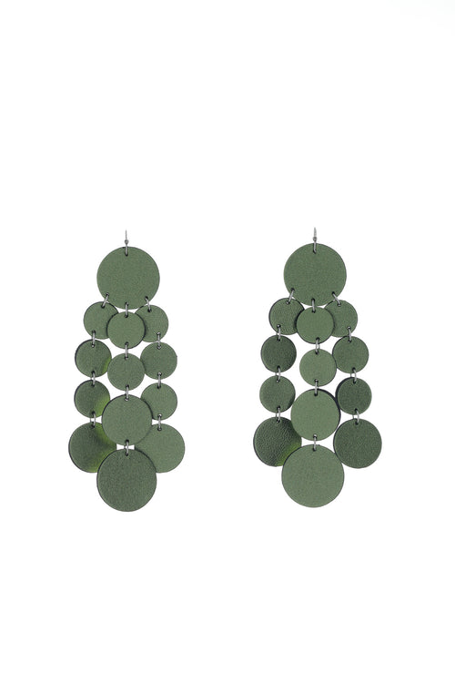 Cercei Confetti - Verde oliv