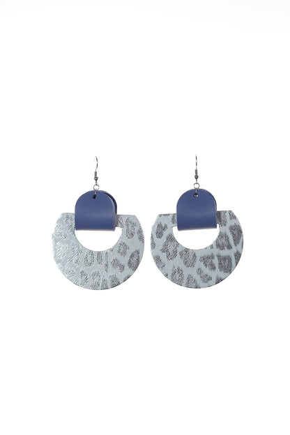 Cercei Halo - Animal print + Albastru