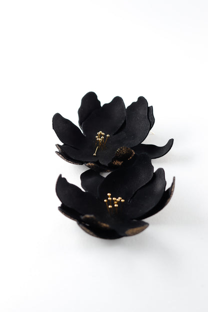 Cercei Soapte la ureche - Negru + Auriu