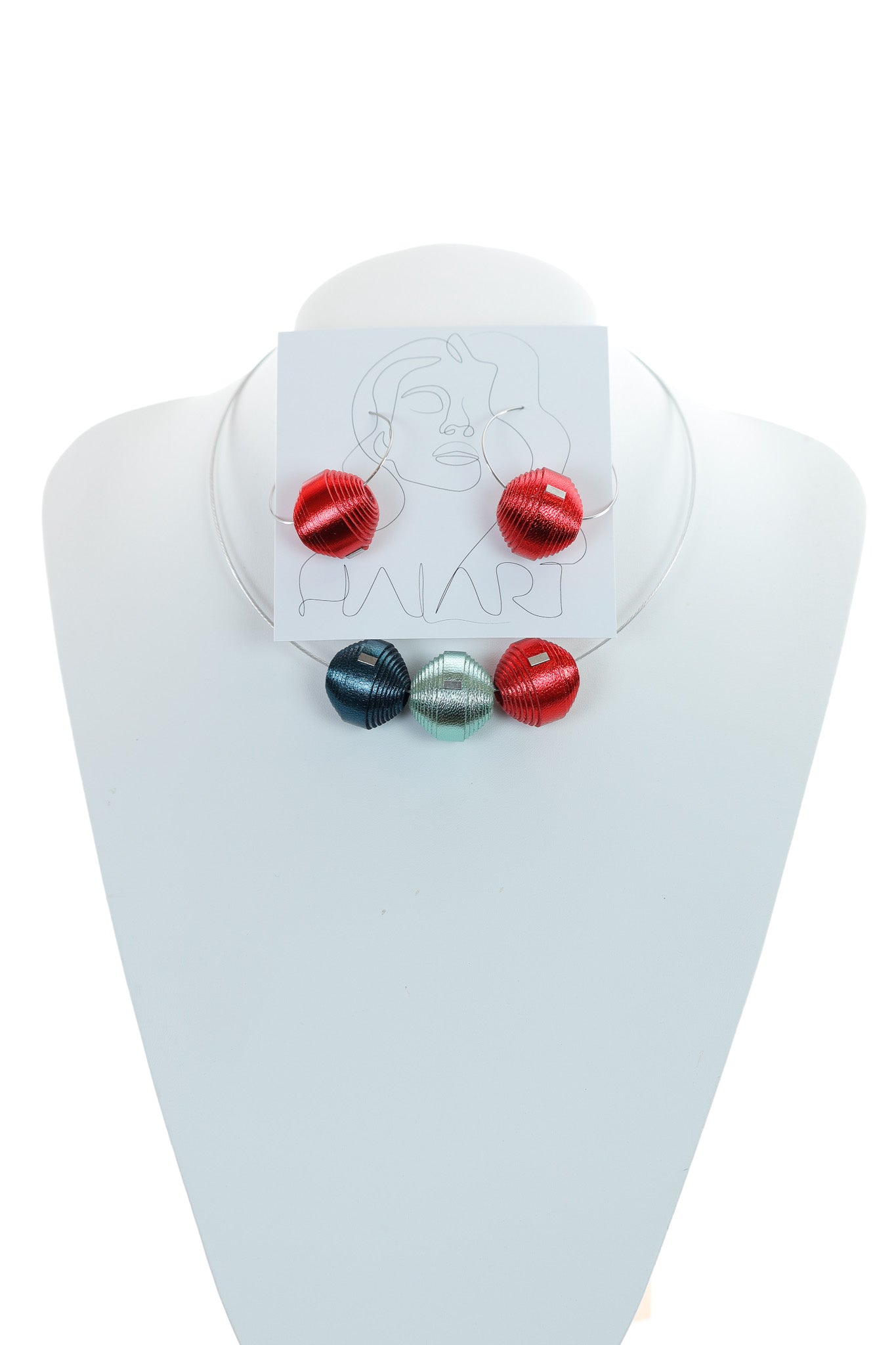 Set Colier Leatherbonbon + Cercei (274) din piele