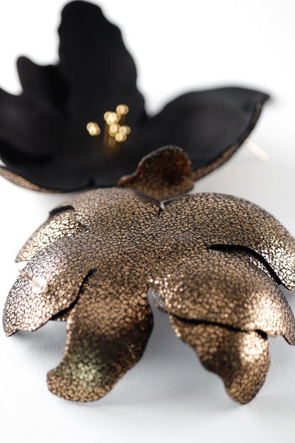 Cercei Soapte la ureche - Negru + Auriu