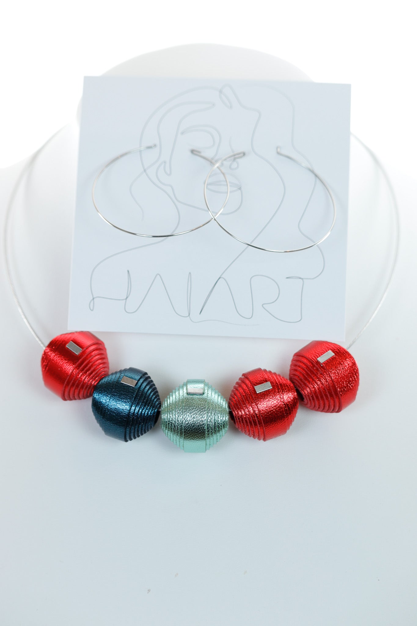 Set Colier Leatherbonbon + Cercei (274) din piele