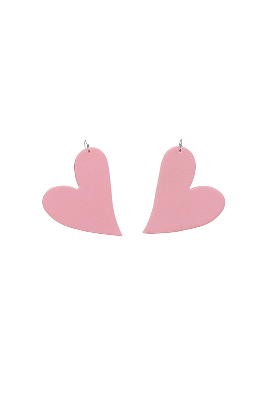 Cercei inima - Baby Pink