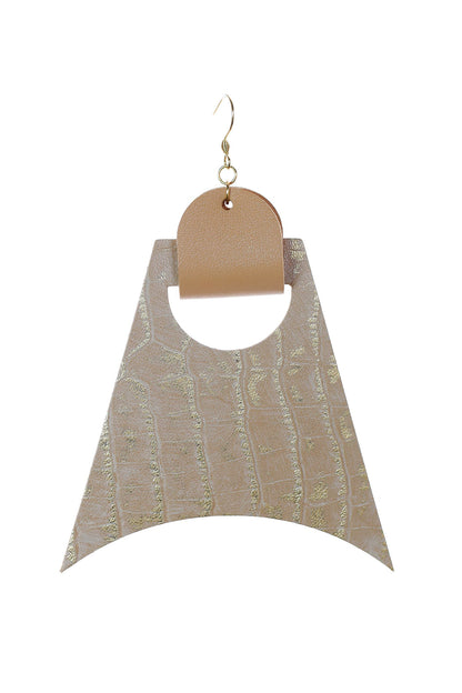 Cercei Geometrici - Animal print bej