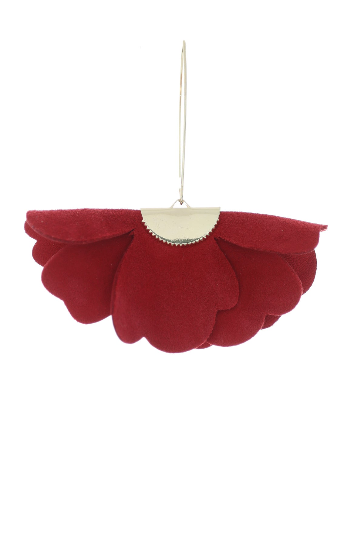Cercei Floare Mica - Dark Ruby