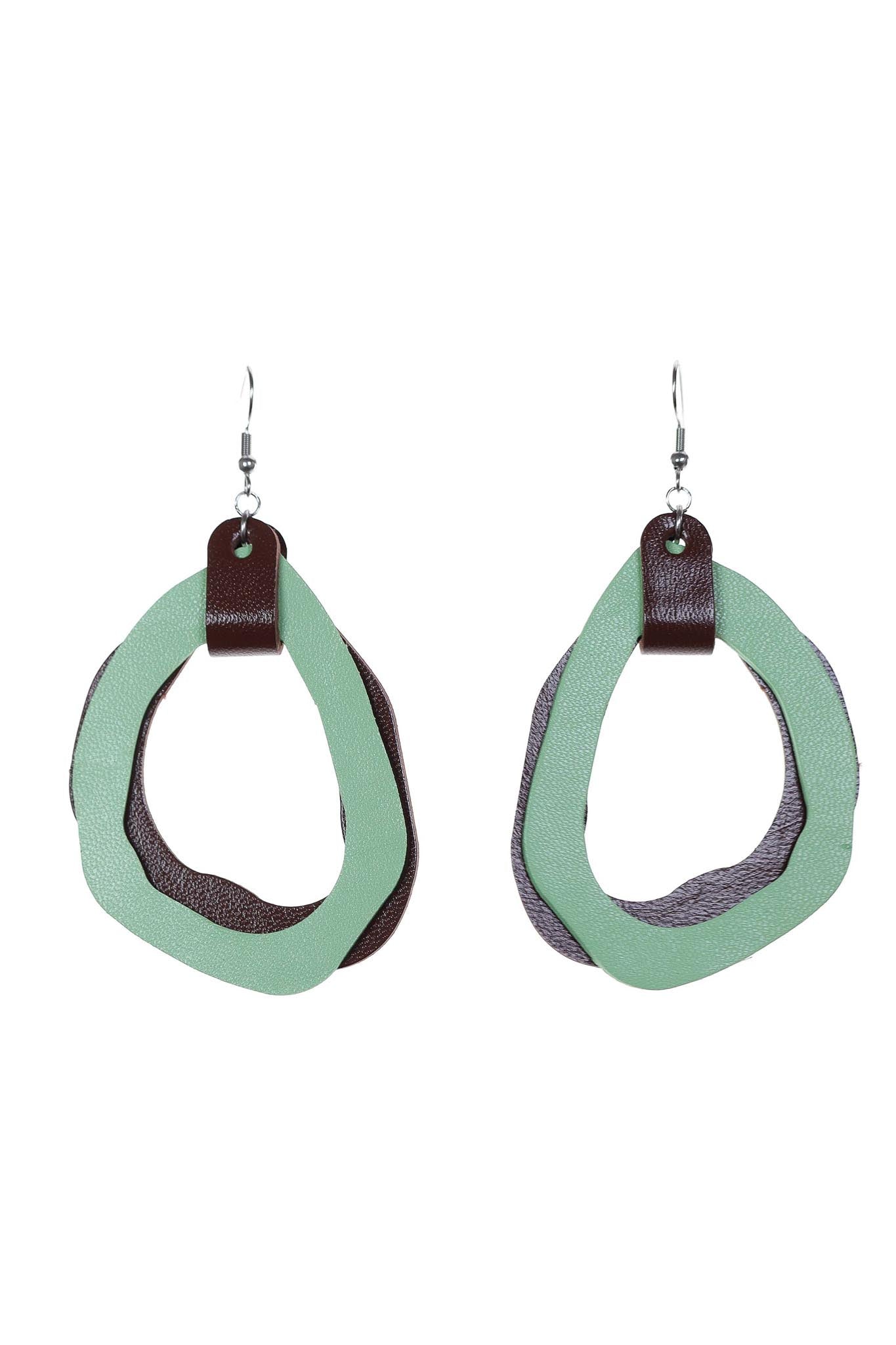 Cercei Fluid - Verde menta + Maro