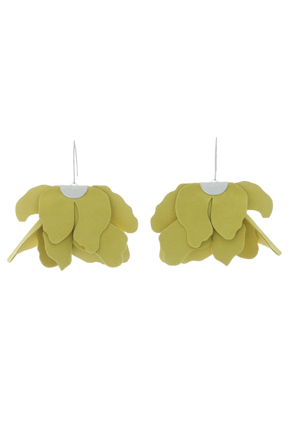 Cercei Floare Mare - Apple Green
