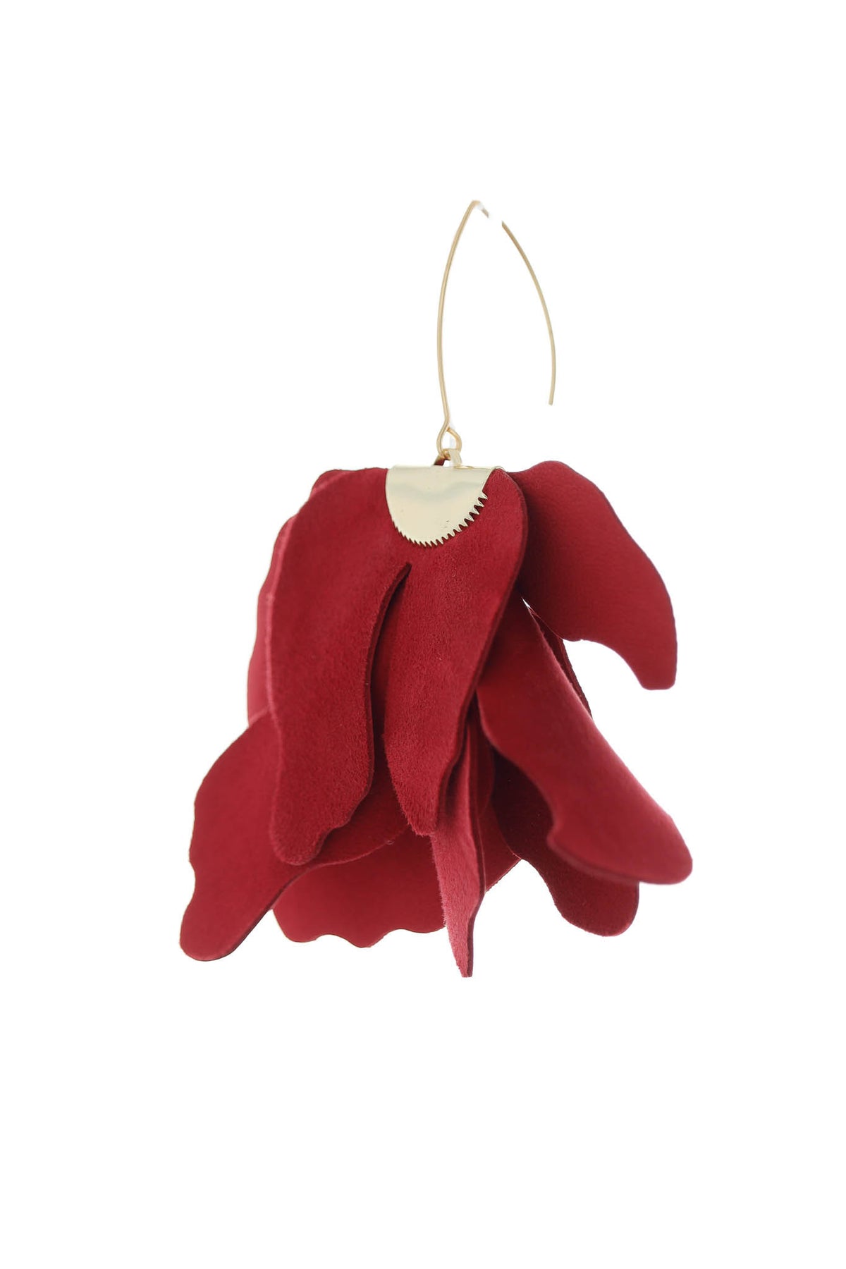 Cercei Floare Mare - Dark Ruby