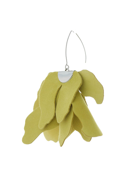 Cercei Floare Mare - Apple Green